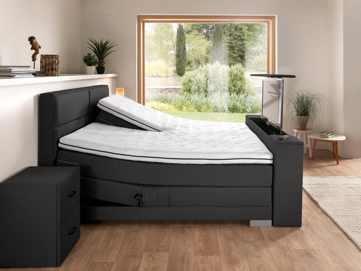 iExcellent Elektrische Boxspring - Luxe orthopedische 7-zone matrassen - Complete set met gratis topmatras en draadloze bediening