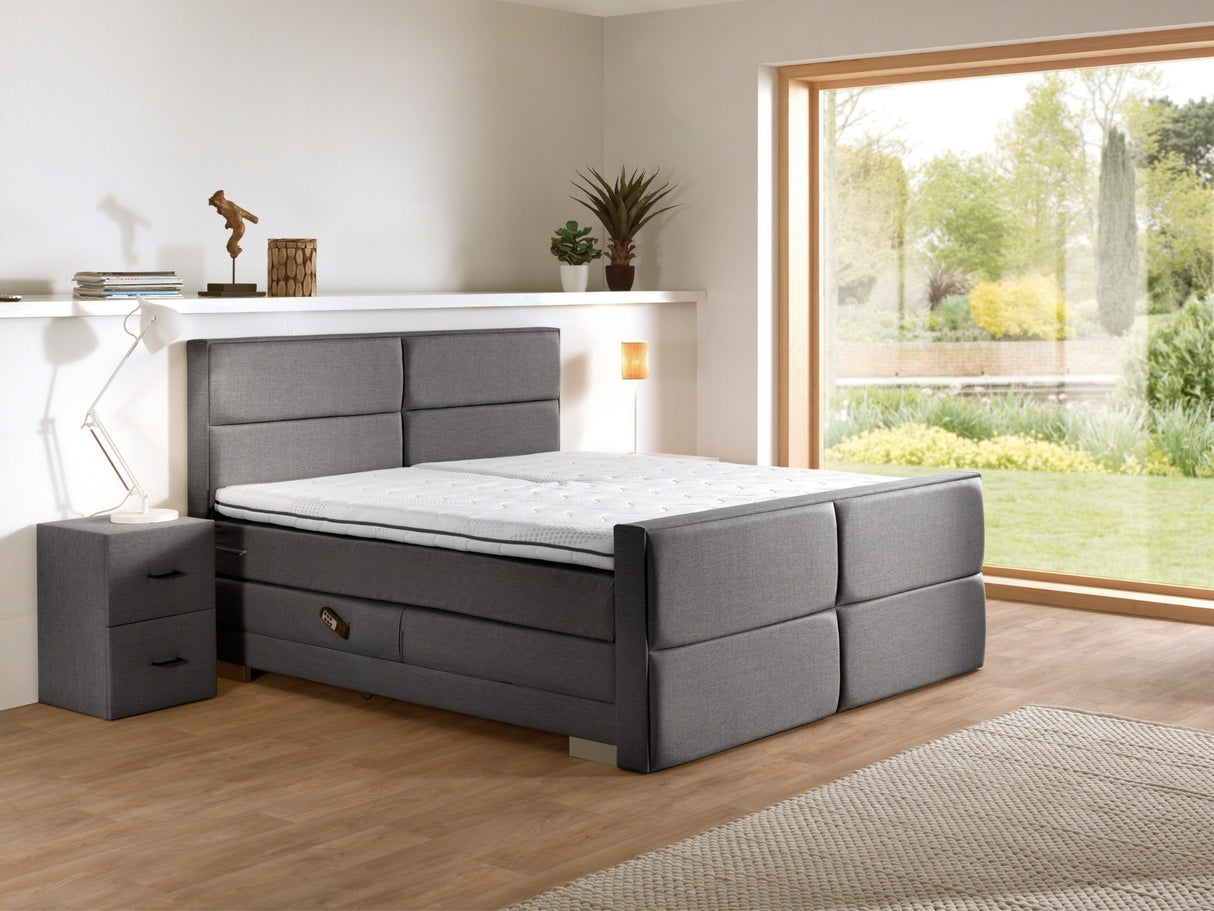 iExcellent Elektrische Boxspring - Luxe orthopedische 7-zone matrassen - Complete set met gratis topmatras en draadloze bediening
