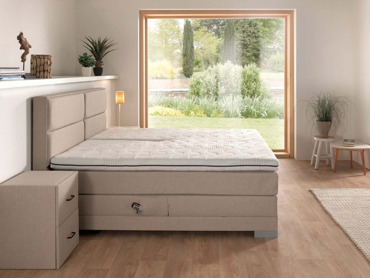 iExcellent Elektrische Boxspring - Luxe orthopedische 7-zone matrassen - Complete set met gratis topmatras en draadloze bediening