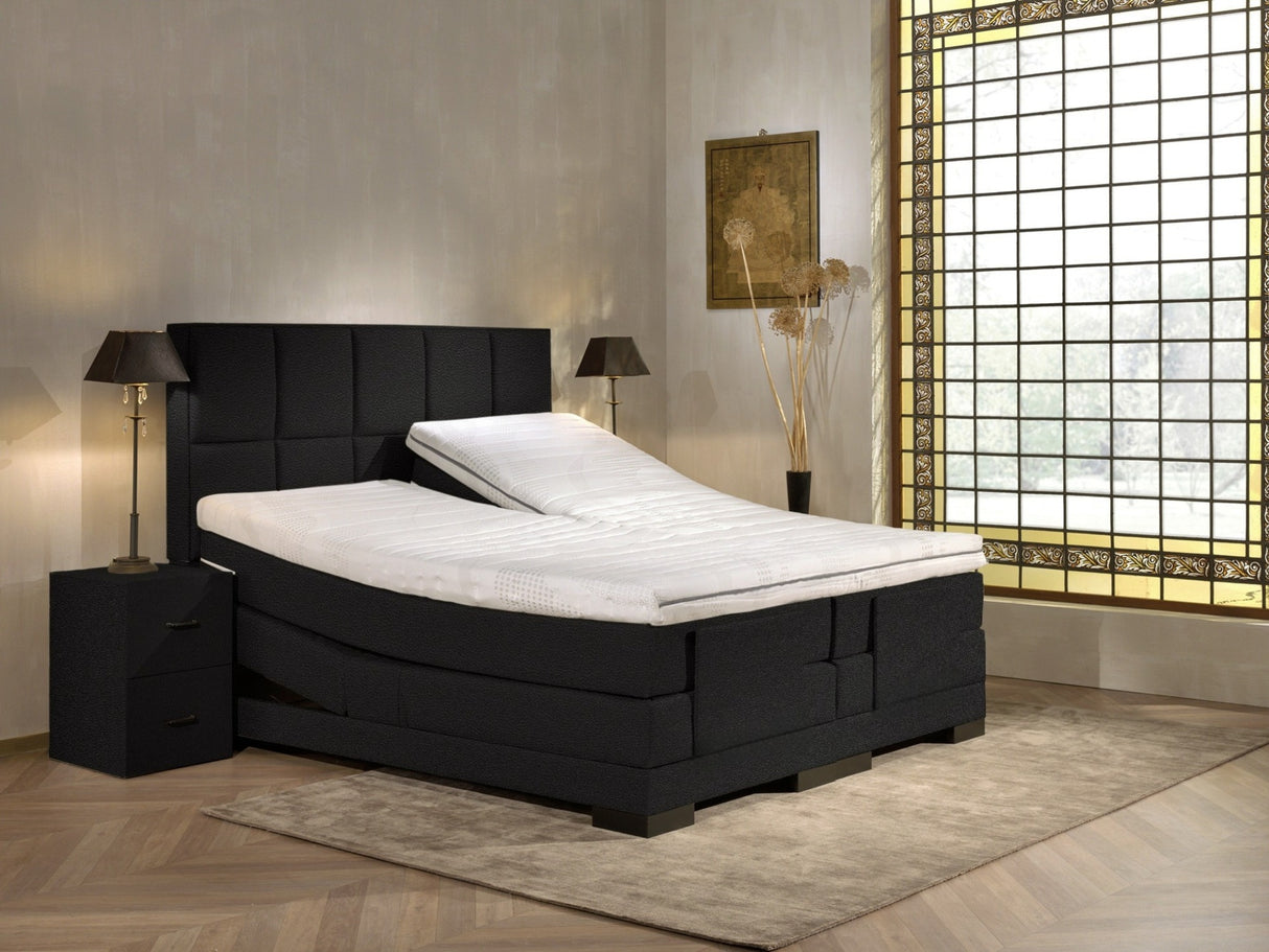 iBriljant Elektrische Boxspring - Luxe orthopedische 7-zone matrassen - Complete set met gratis topmatras en draadloze bediening