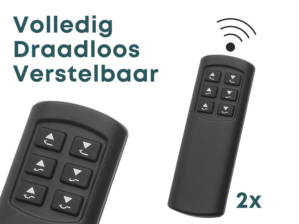 iBriljant Elektrische Boxspring - Luxe orthopedische 7-zone matrassen - Complete set met gratis topmatras en draadloze bediening